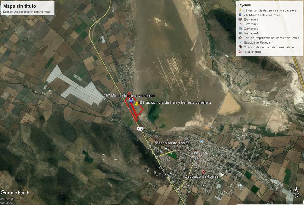 Terreno en venta en Carretera,Libre 417, Zacoalco de torres centro